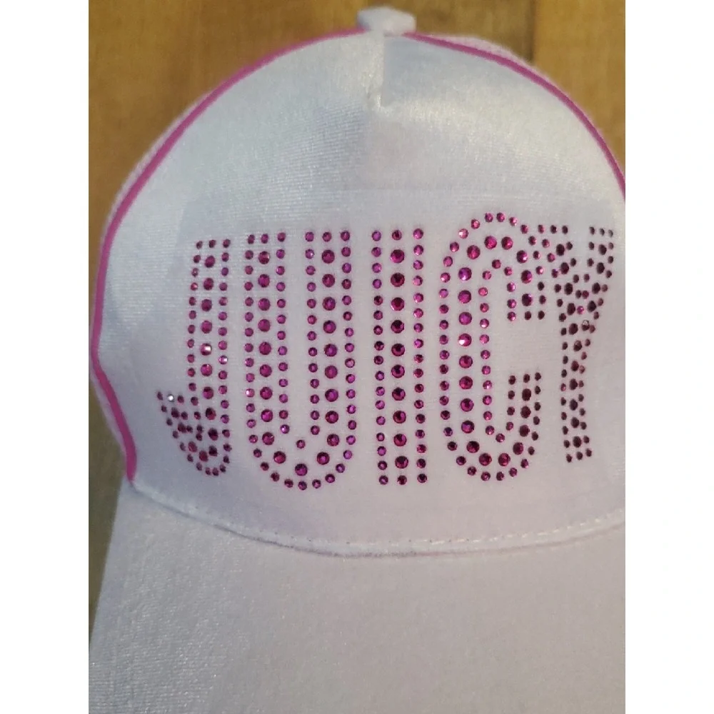 Juicy‎ Couture Light Pink Rhinestone And Velvet Trucker Hat For Kids